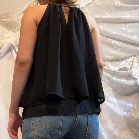 Vintage 2000s layered Chiffon like babydoll halter top - Picture 4 of 8